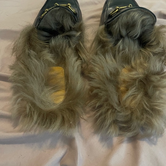 Gucci Princetown’s with fur UK Size 13 - Picture 2 of 5